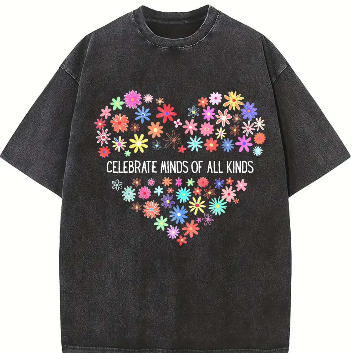 Celebrate Minds Of All Kinds Vintage Washed T-Shirt product image 2