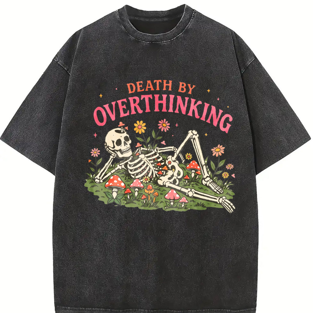 Death By Overthinking Vintage Washed T-Shirt product image 2