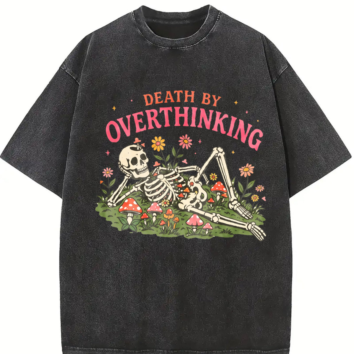 Death By Overthinking Vintage Washed T-Shirt product image 2
