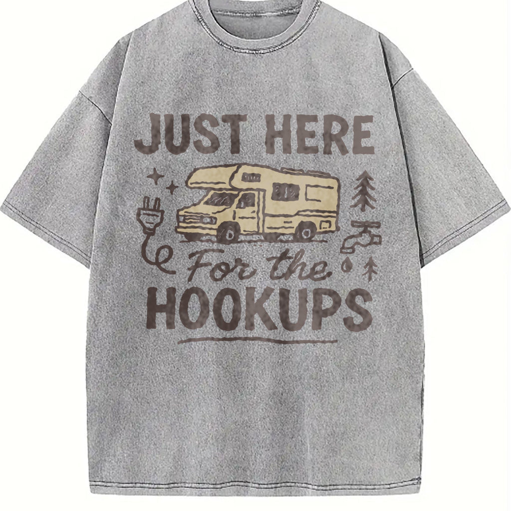 Just Here For The Hookups Rv Vintage Washed T-Shirt product image 5