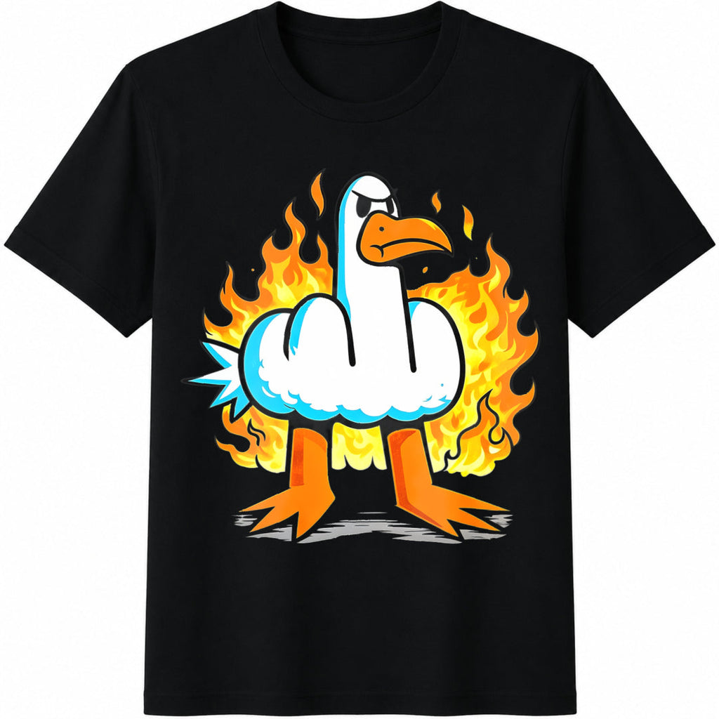 Funny Rude Seagull Cotton T-Shirt product image 1