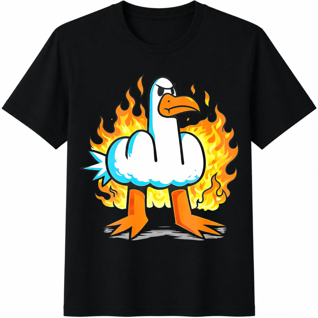 Funny Rude Seagull Cotton T-Shirt product image 1