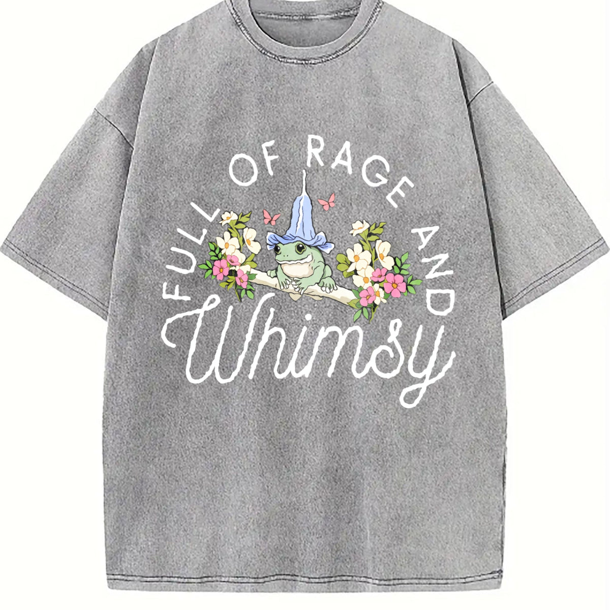 Full of Rage and Whimsy Frog Vintage Washed T-Shirt product image 5