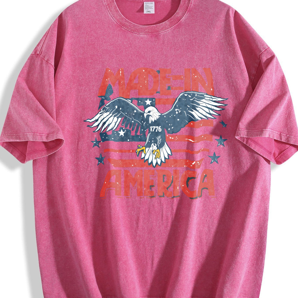 Eagle Made In America 4th Of July Vintage Washed T-Shirt product image 7