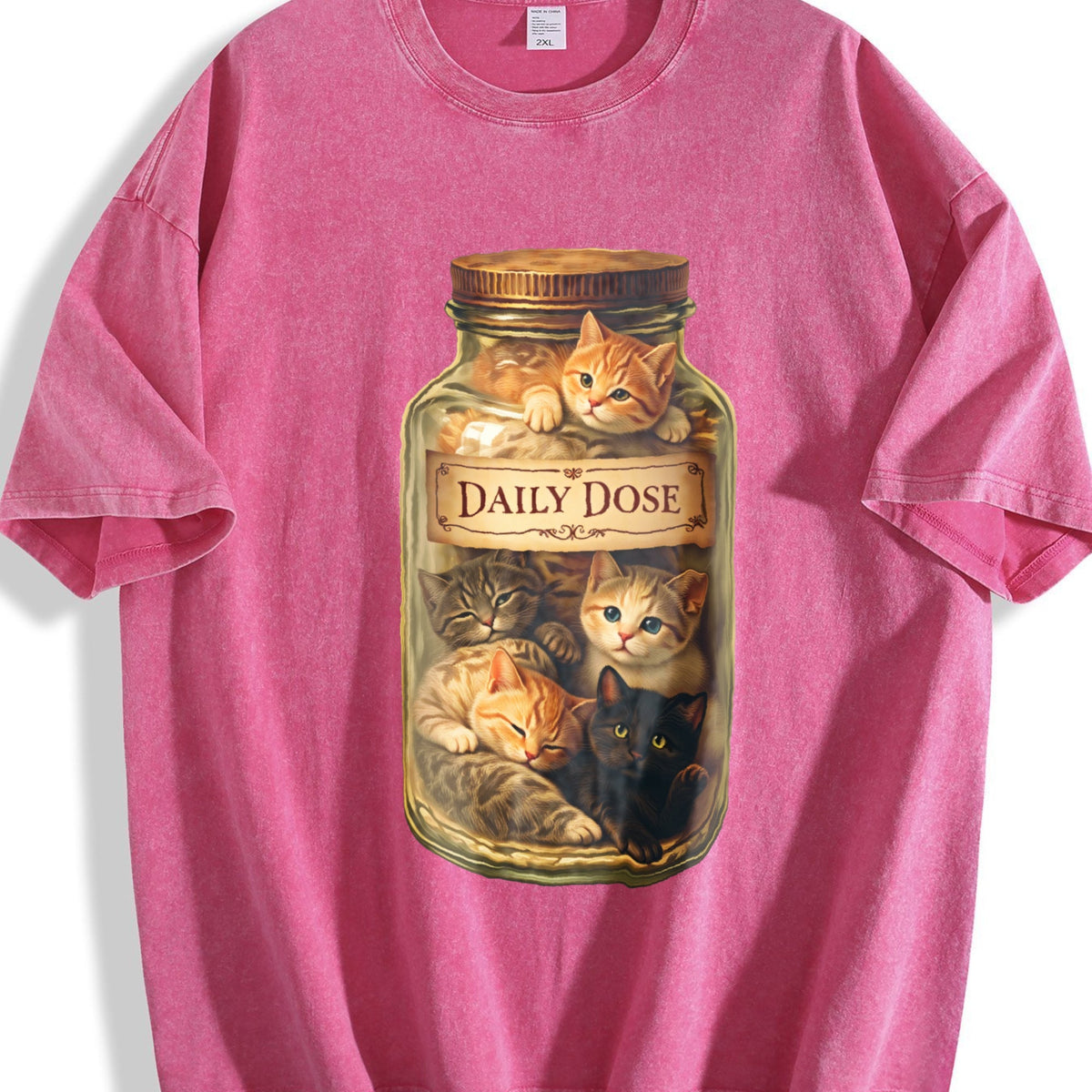 Cat Vintage Washed T-Shirt product image 7