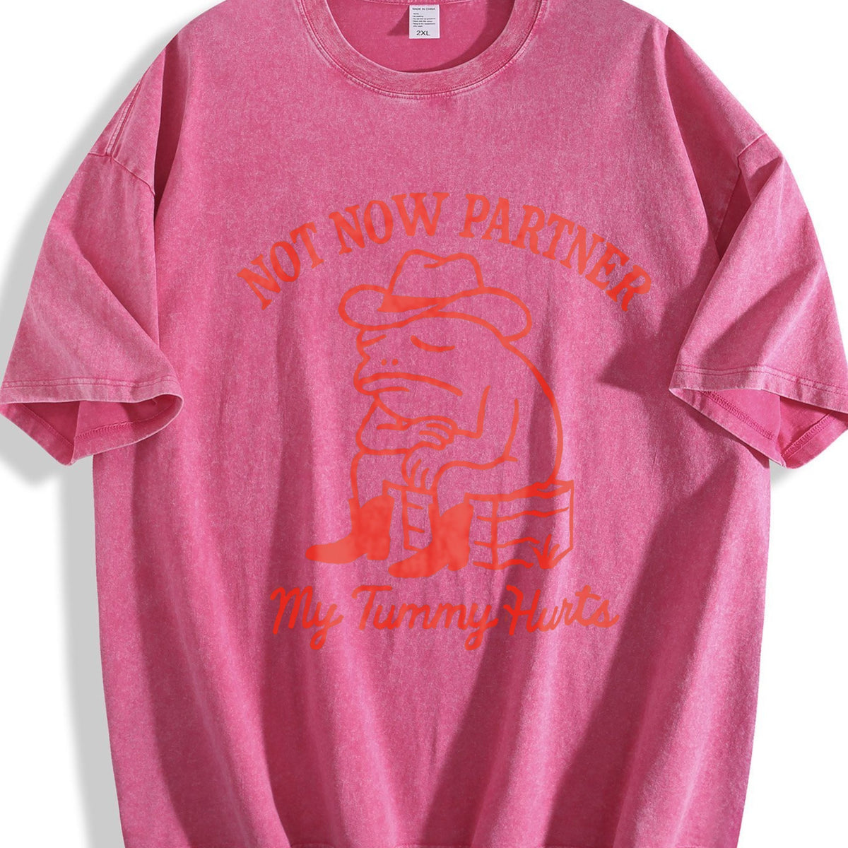 Not Now Partner My Tummy Hurts Vintage Washed T-Shirt product image 7