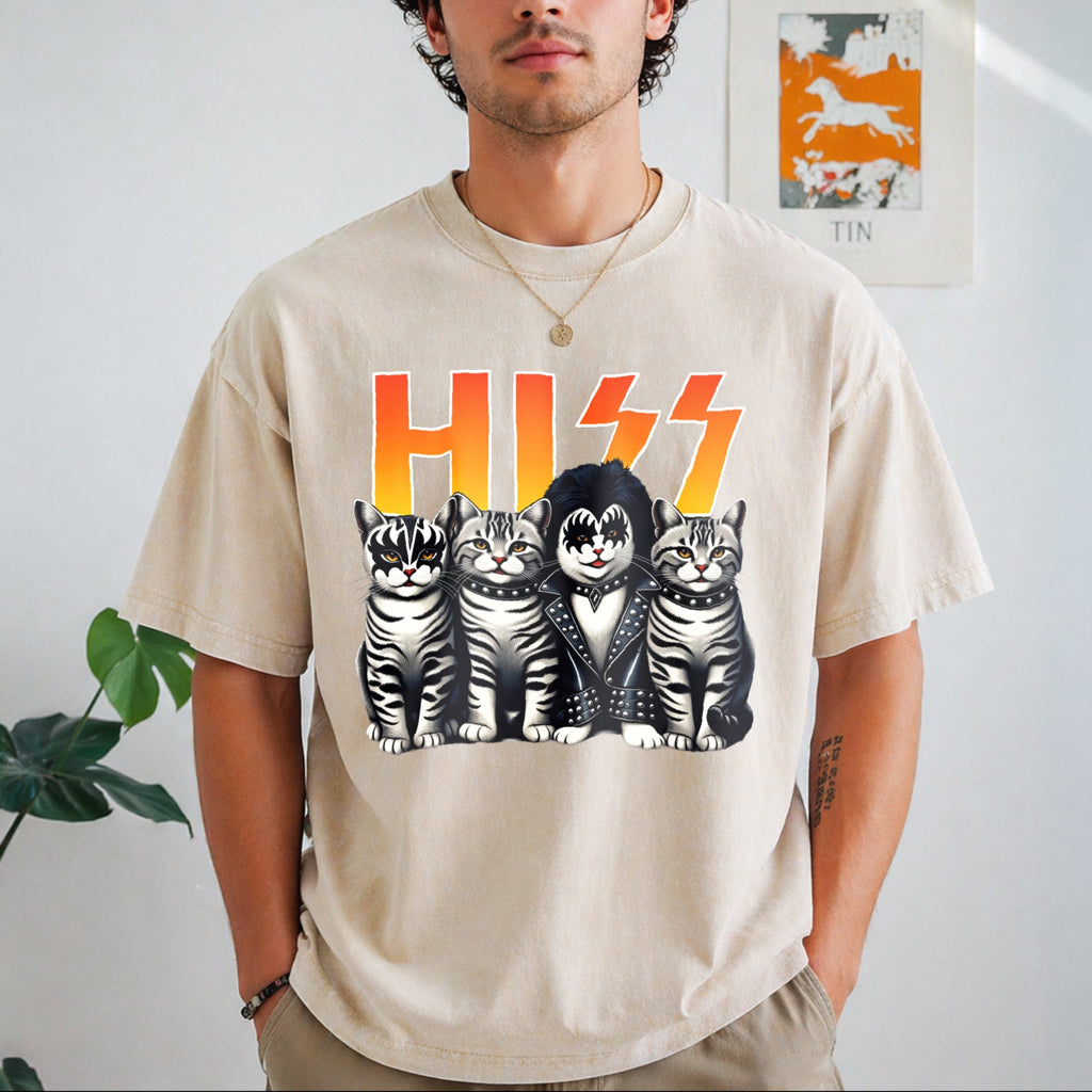 Cute Hiss Cats Rock Kittens Kitty Rocking Music Cat Vintage product image 1