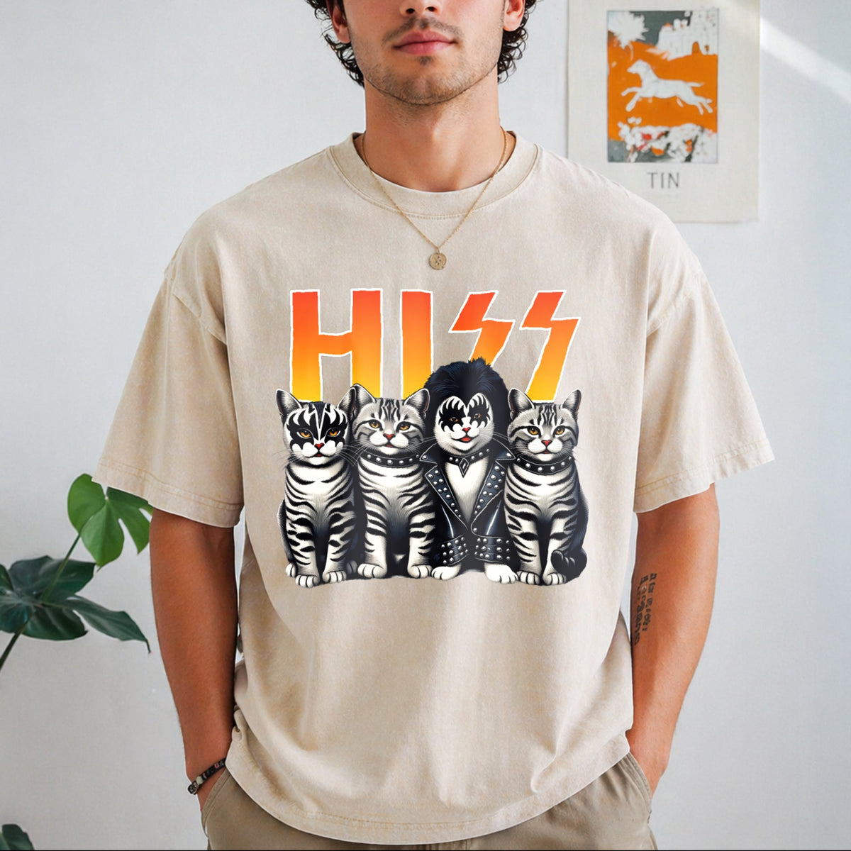 Cute Hiss Cats Rock Kittens Kitty Rocking Music Cat Vintage product image 1