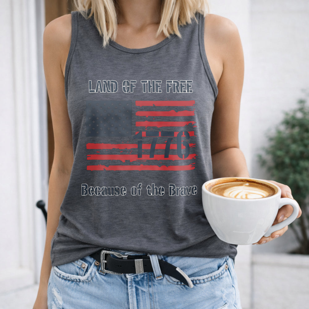 1776 Land Of The Free Because Of The Brave Women's Tank Top