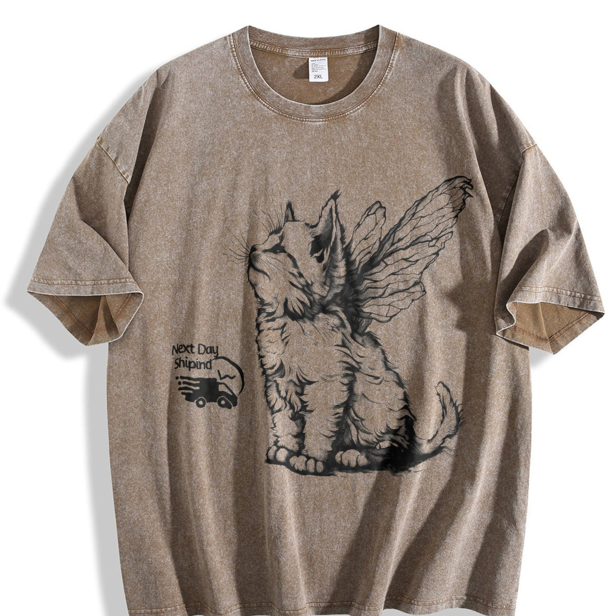 Angel Kitten Vintage Washed T-Shirt product image 3