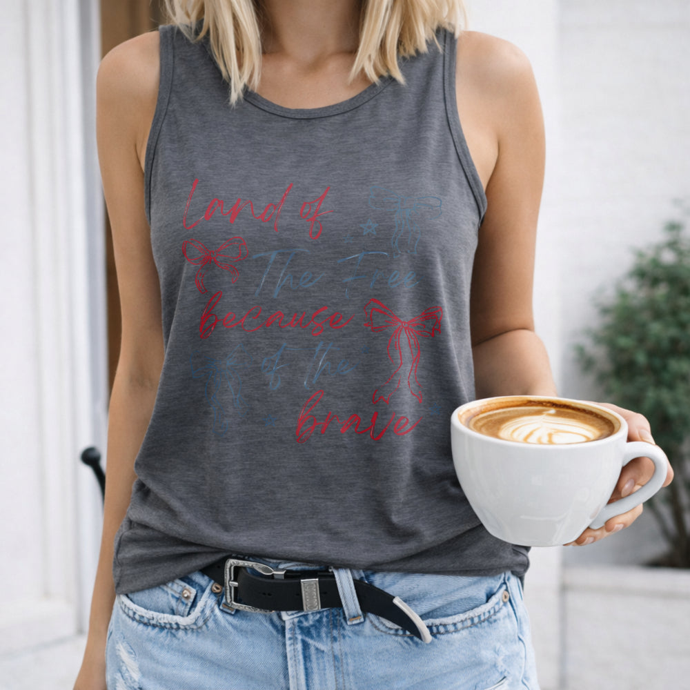 Land Of The Free Because Of The Brave Women's Tank Top