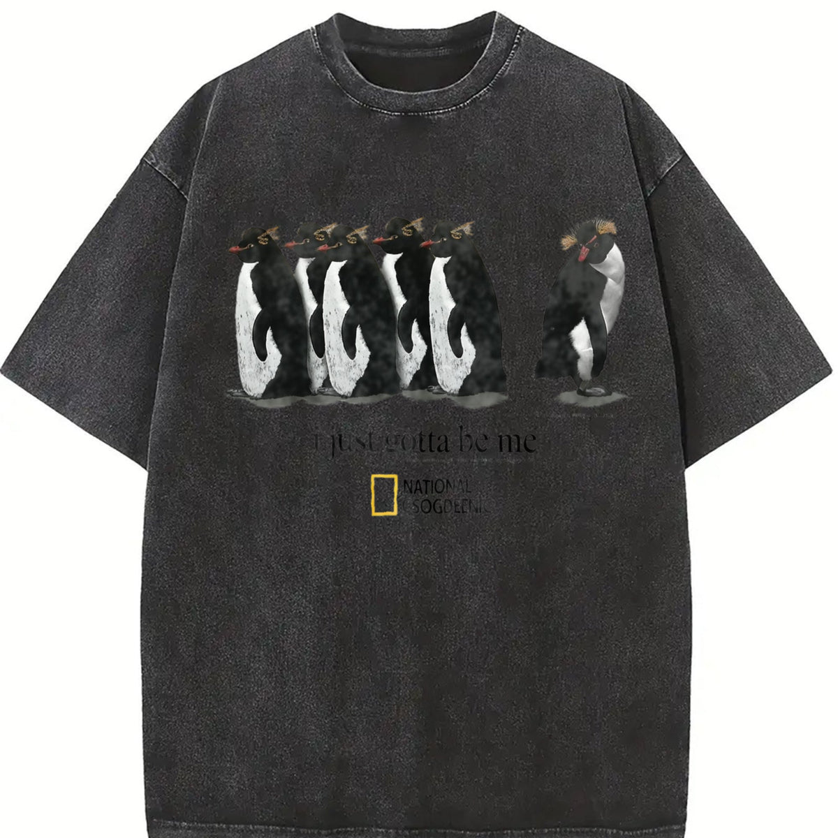 I Just Gotta Be Me Penguins Vintage Washed T-Shirt product image 2