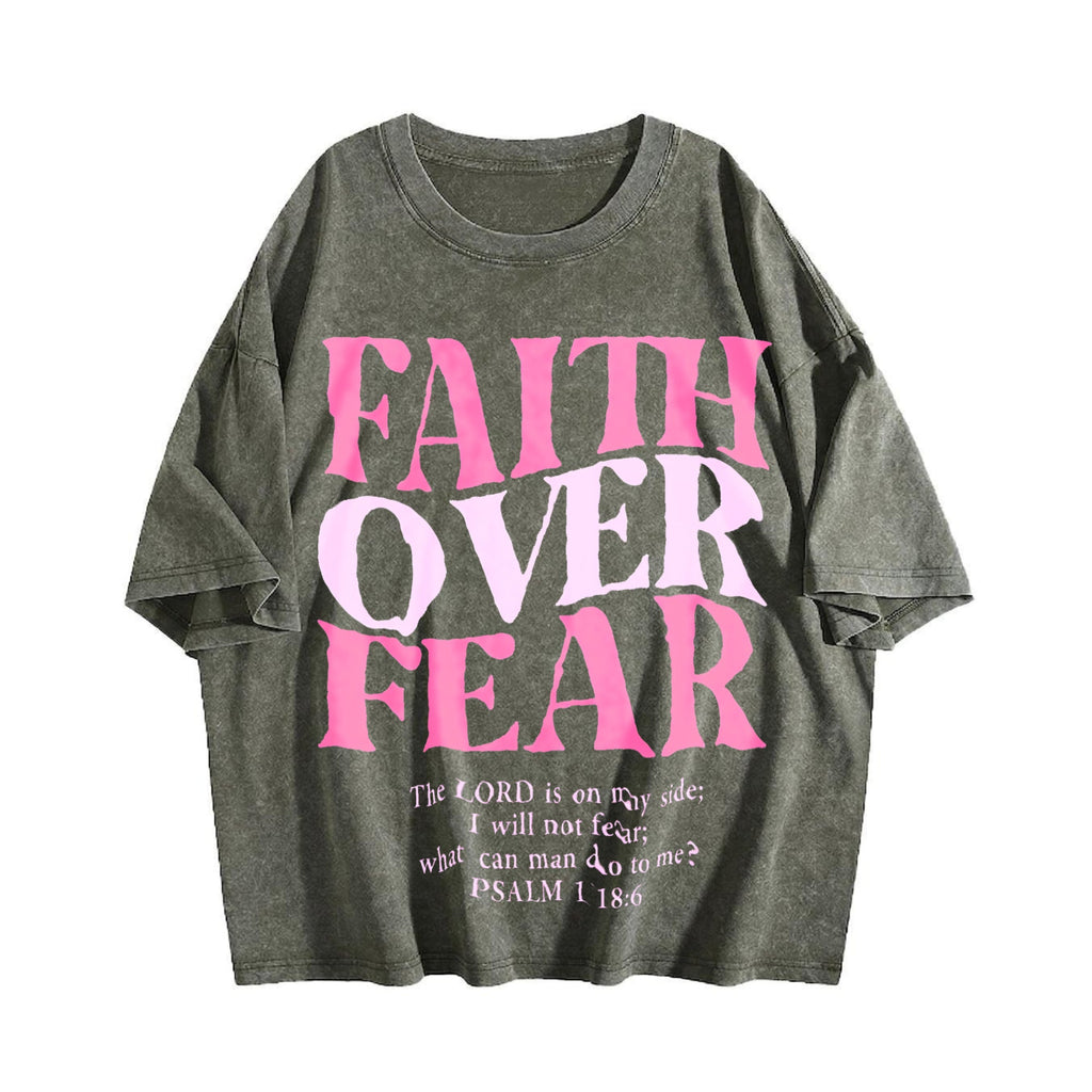Faith Over Fear - For Lovers - Gym With Bold Slogan Vintage product image 4