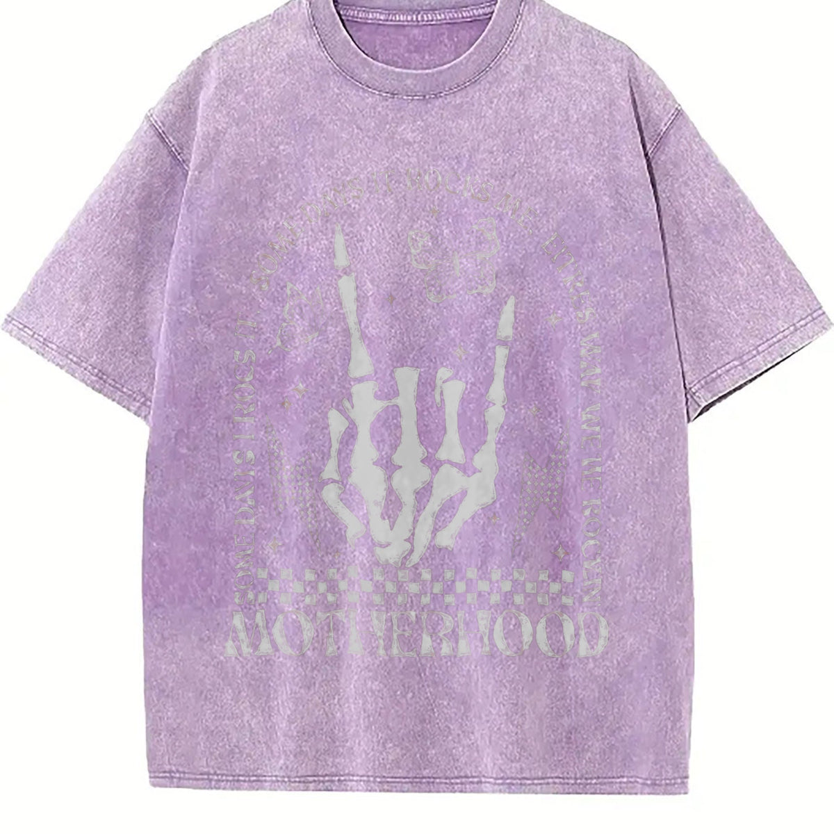 Motherhood Rock Skeleton Vintage Washed T-Shirt product image 6