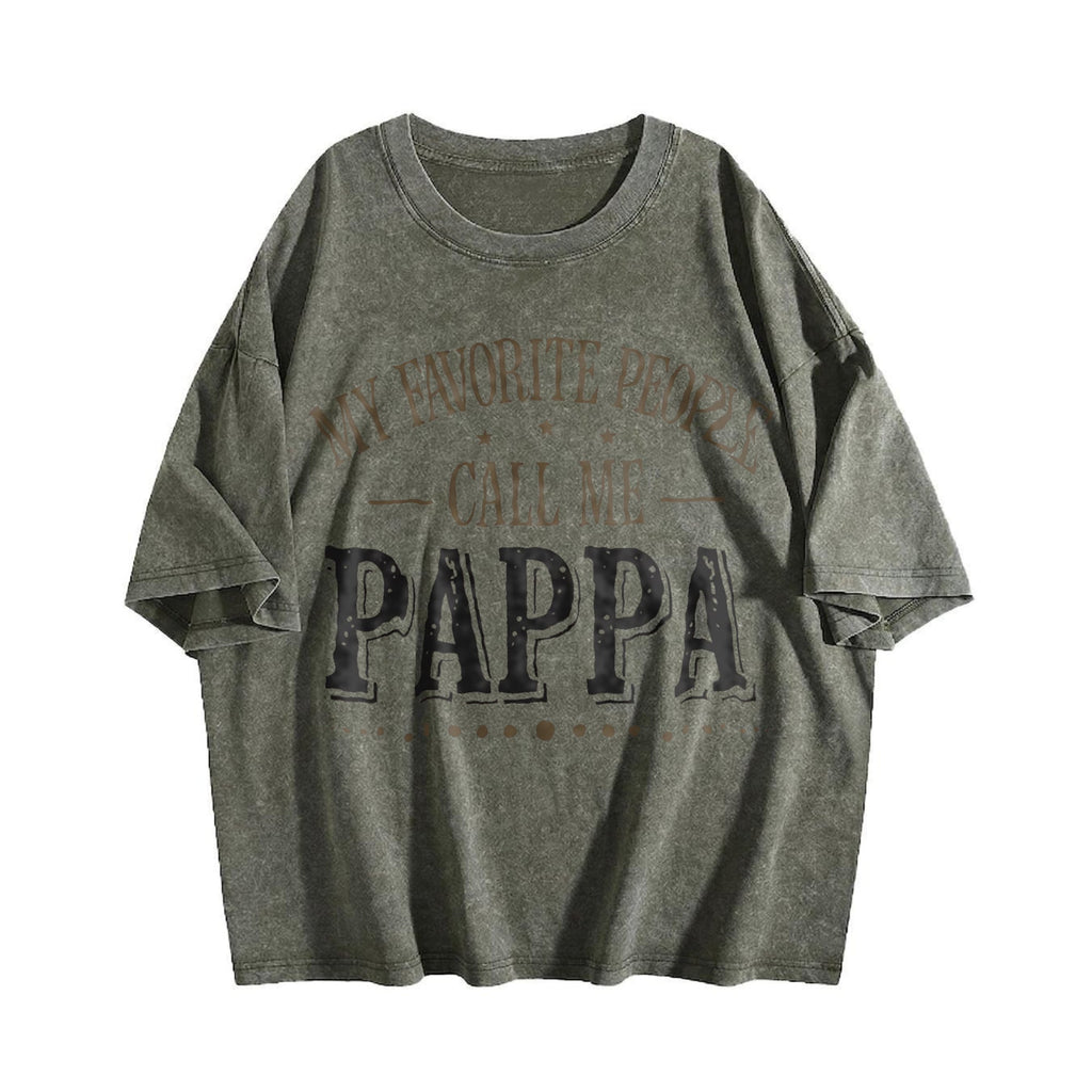 My Favorite People Call Me Papa Vintage Washed T-Shirt product image 4
