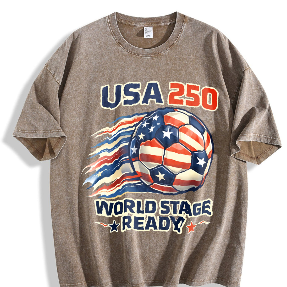Global Soccer Fan Vintage Washed T-Shirt product image 3