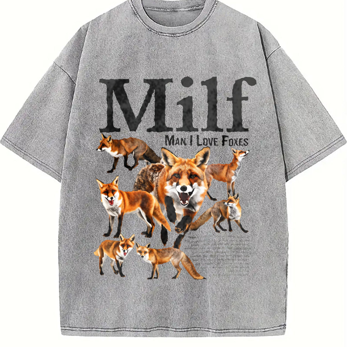 Man I Love Foxes Vintage Washed T-Shirt product image 5