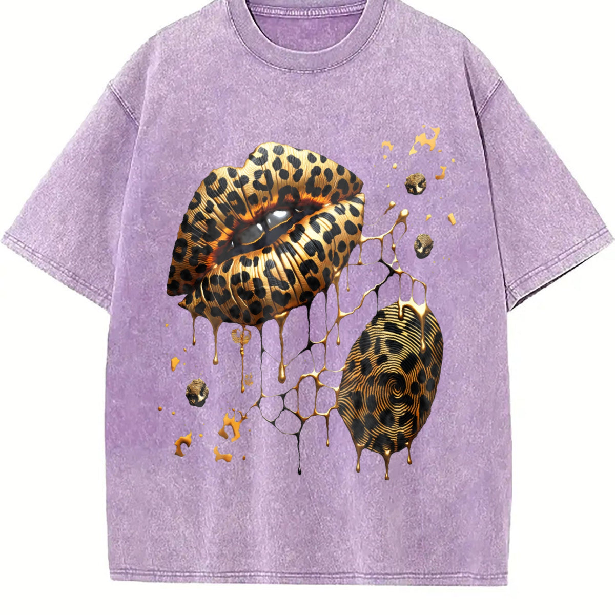 Explorer Statement With Leopard Lips And Golden Drips product image 6