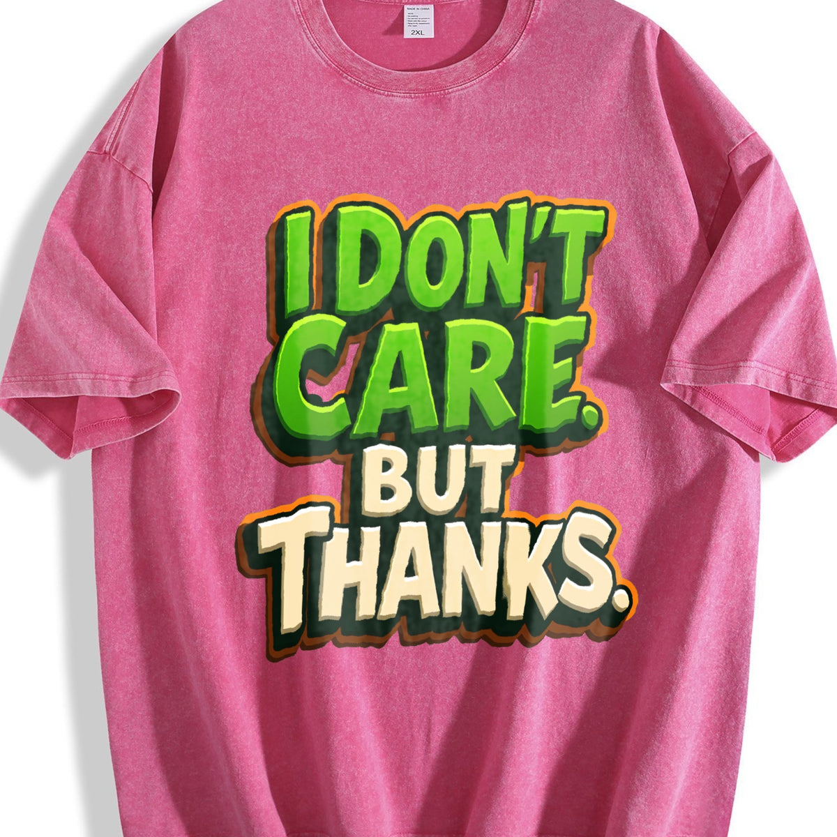 I Dont Care But Thanks Vintage Washed T-Shirt product image 7
