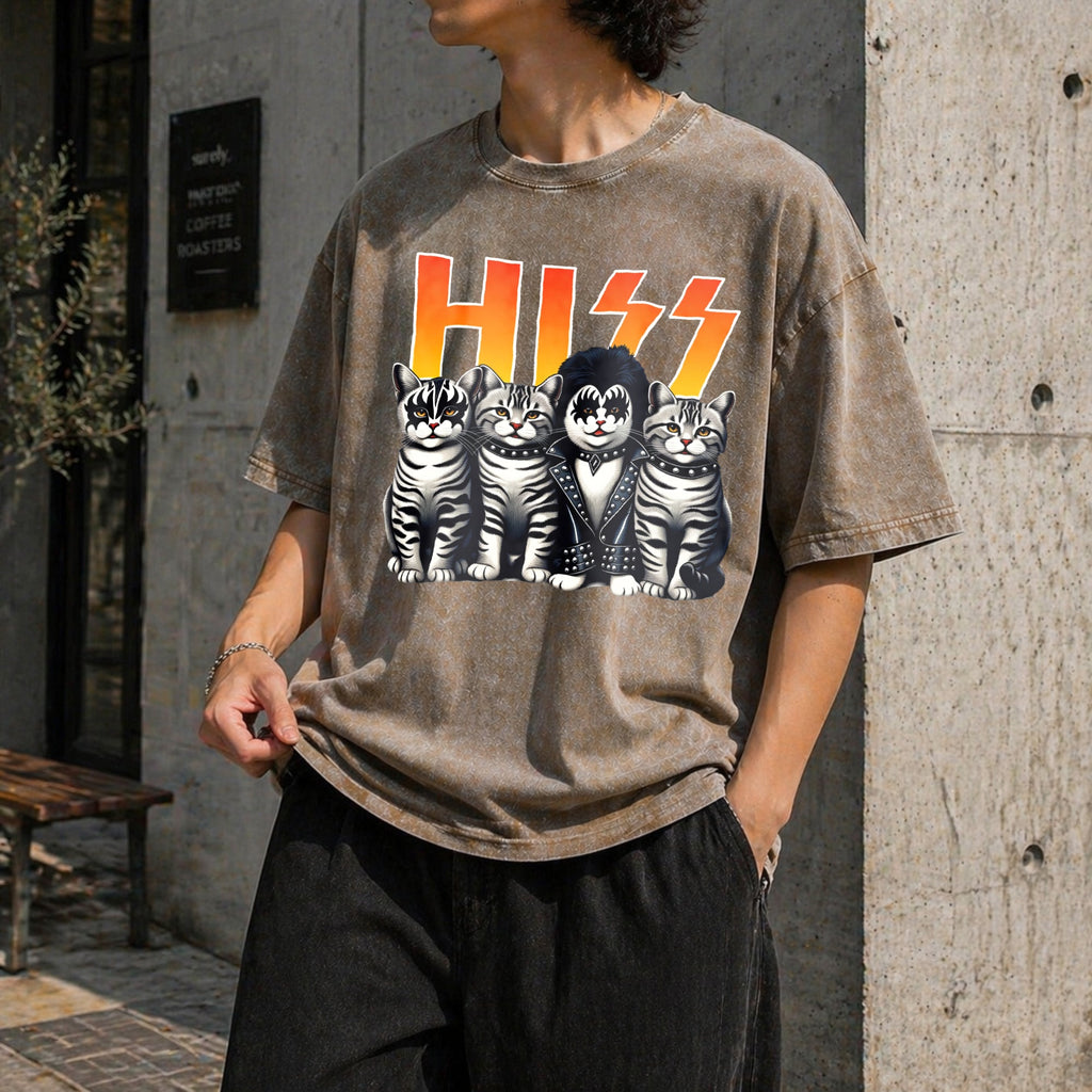 Cute Hiss Cats Rock Kittens Kitty Rocking Music Cat Vintage product image 3