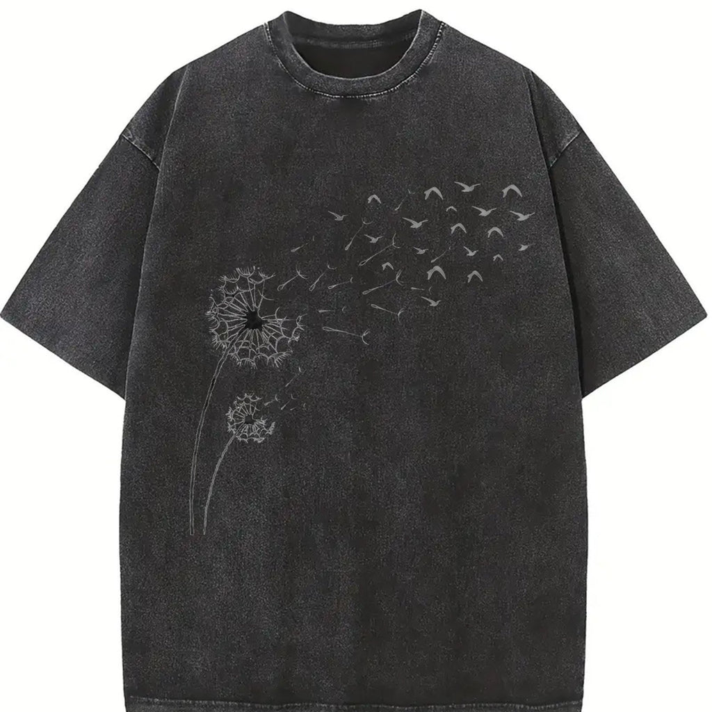Dandelion Seeds in the Breeze Vintage Washed T-Shirt product image 2