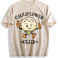 Cauliflower Club Funny Veggie Lover Cartoon Vintage Washed product image 1