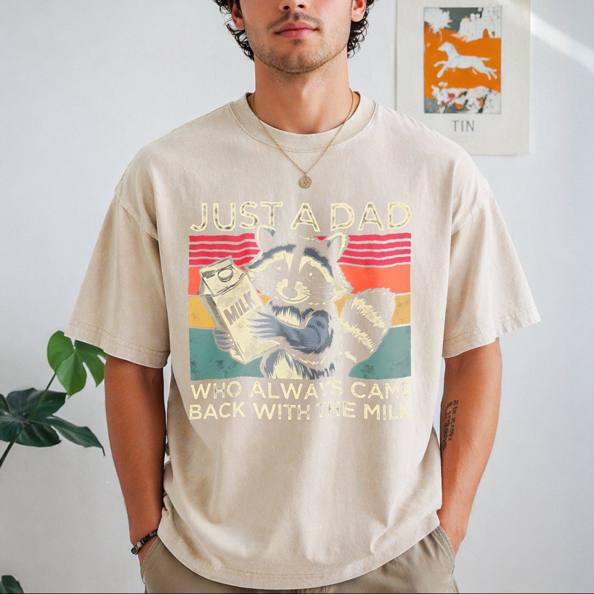 Just A Dad Who Always Came Back With The Milk Vintage product image 1