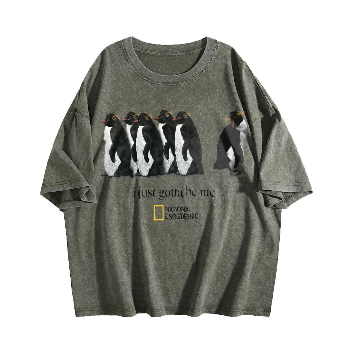 I Just Gotta Be Me Penguins Vintage Washed T-Shirt product image 4
