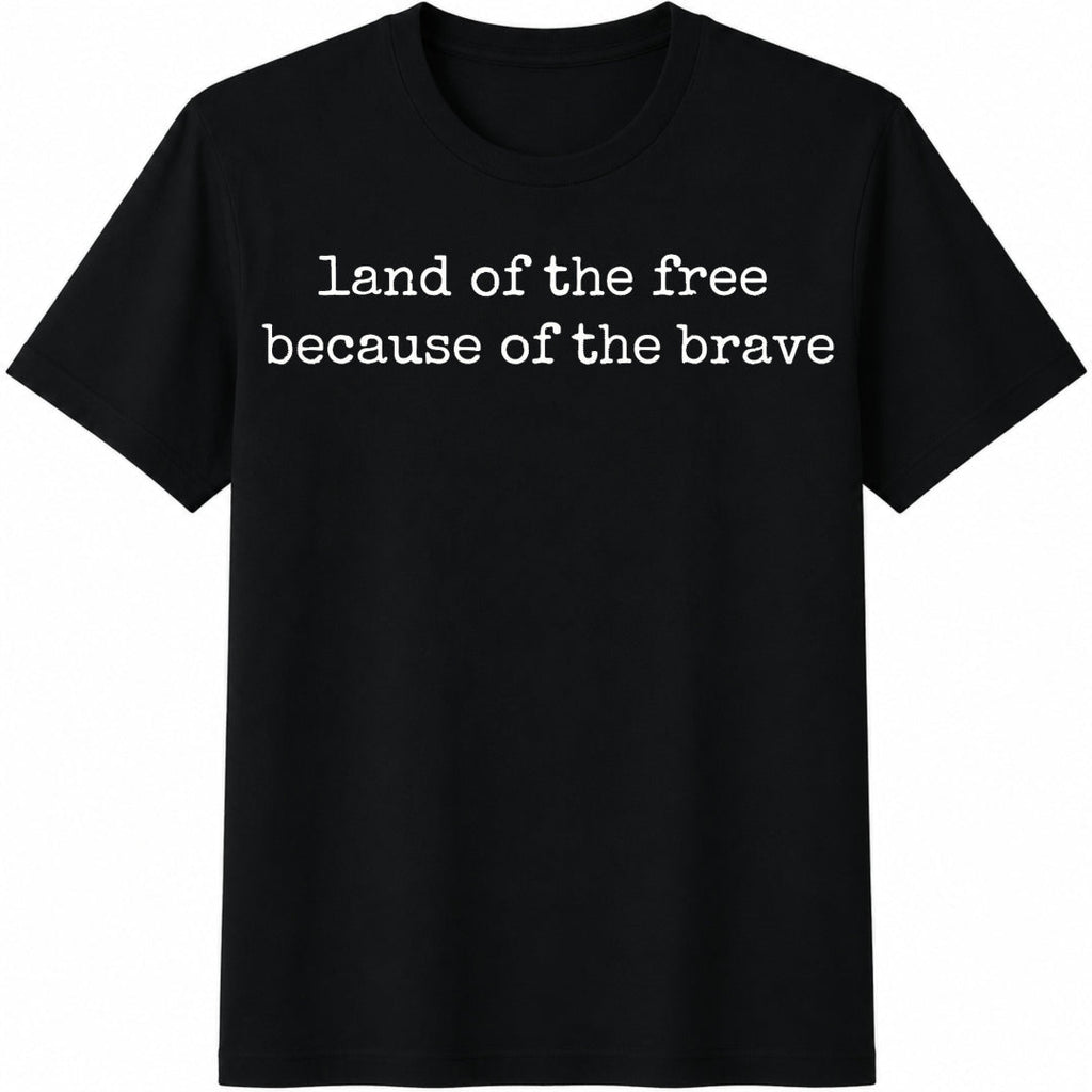Land Of The Free Because Of Brave Cotton T-Shirt product image 1