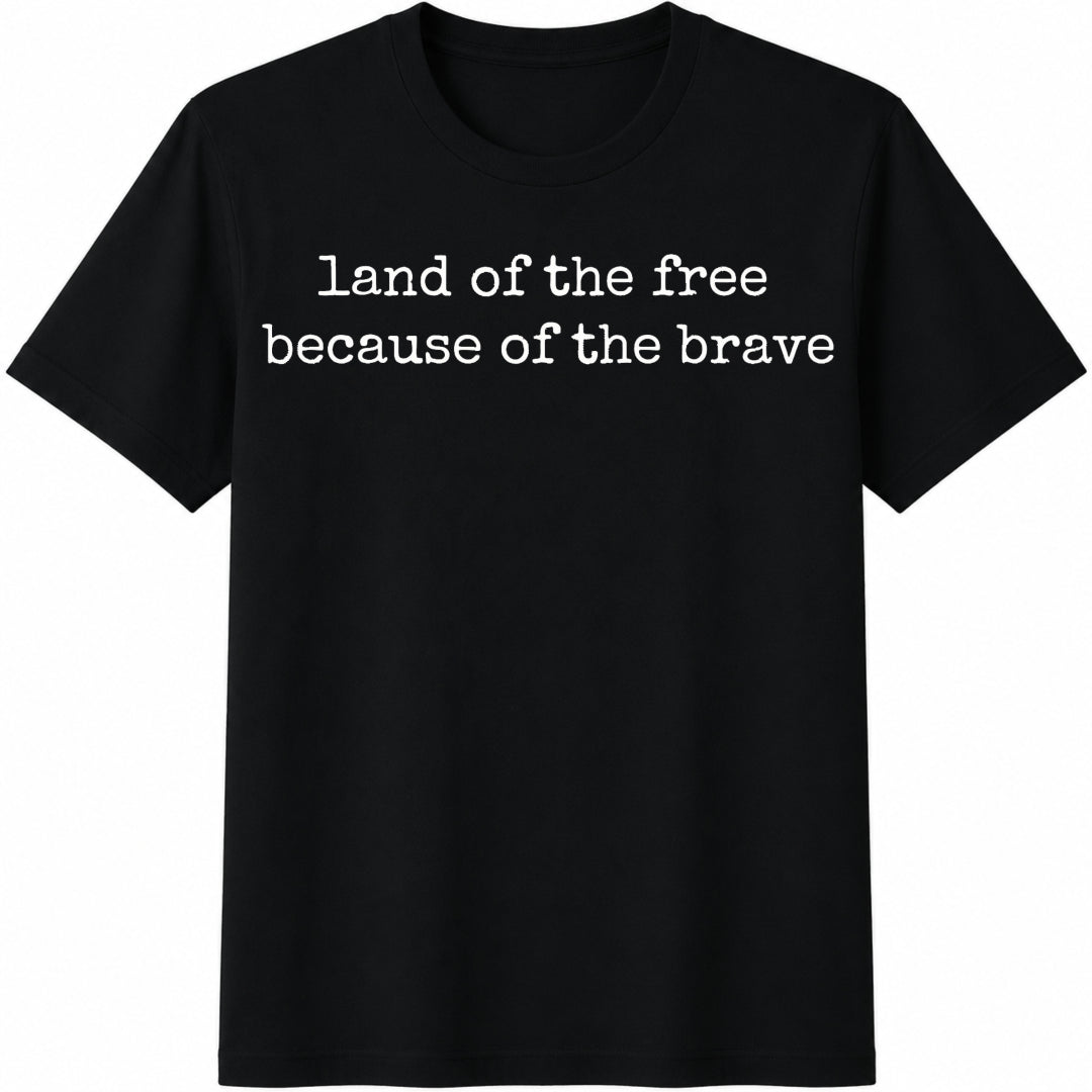Land Of The Free Because Of Brave Cotton T-Shirt product image 1