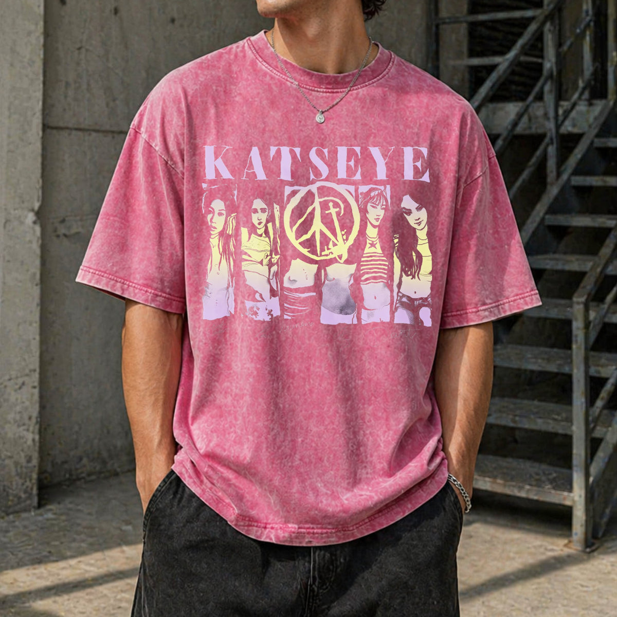 Katseye 2 Sided Vintage Washed T-Shirt product image 14