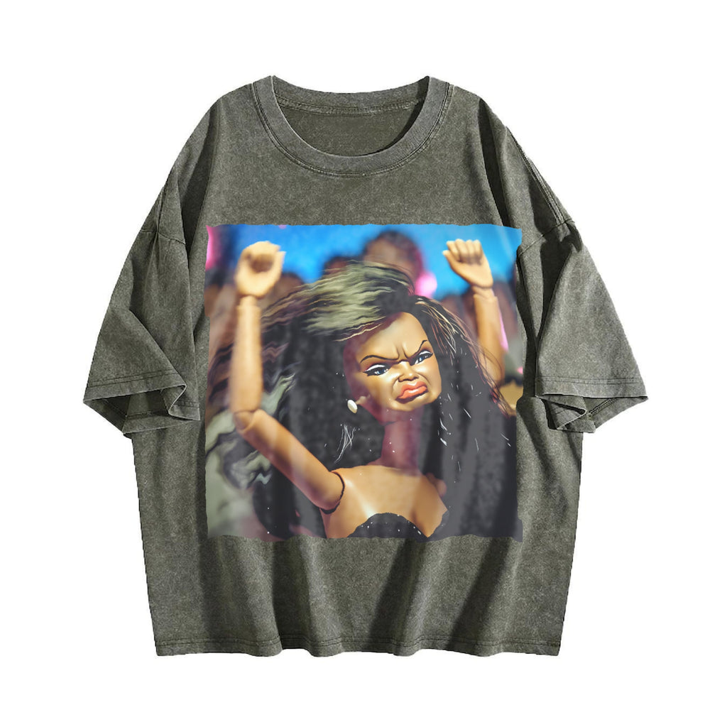 Doll Throwing Hands Vintage Washed T-Shirt product image 4