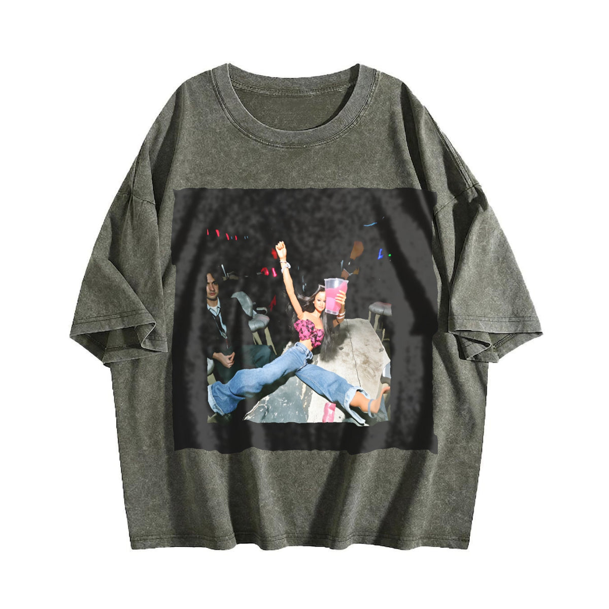 Doll Night Out with Pink Drink Vintage Washed T-Shirt product image 4