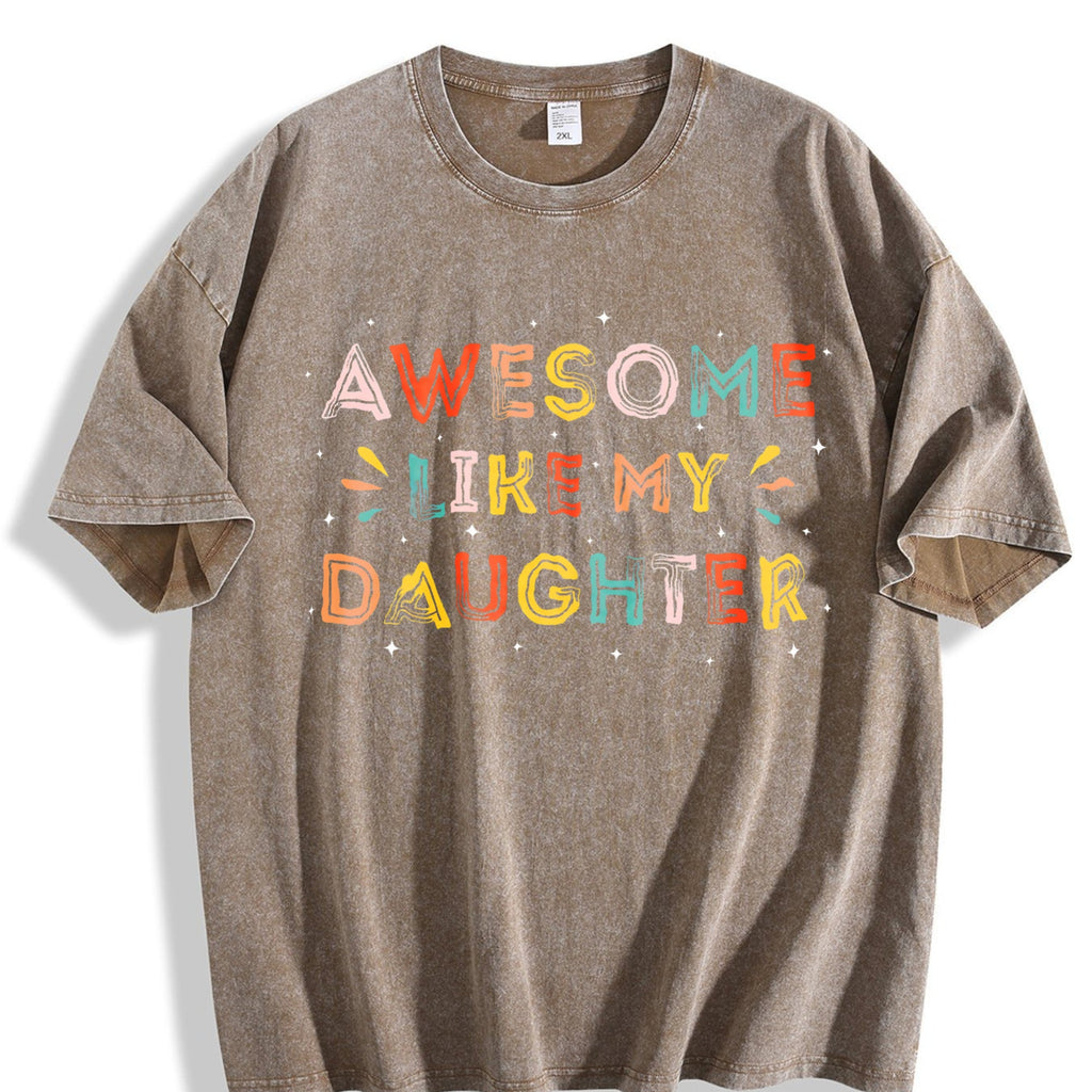 Awesome Like My Daughter Vintage Washed T-Shirt product image 3