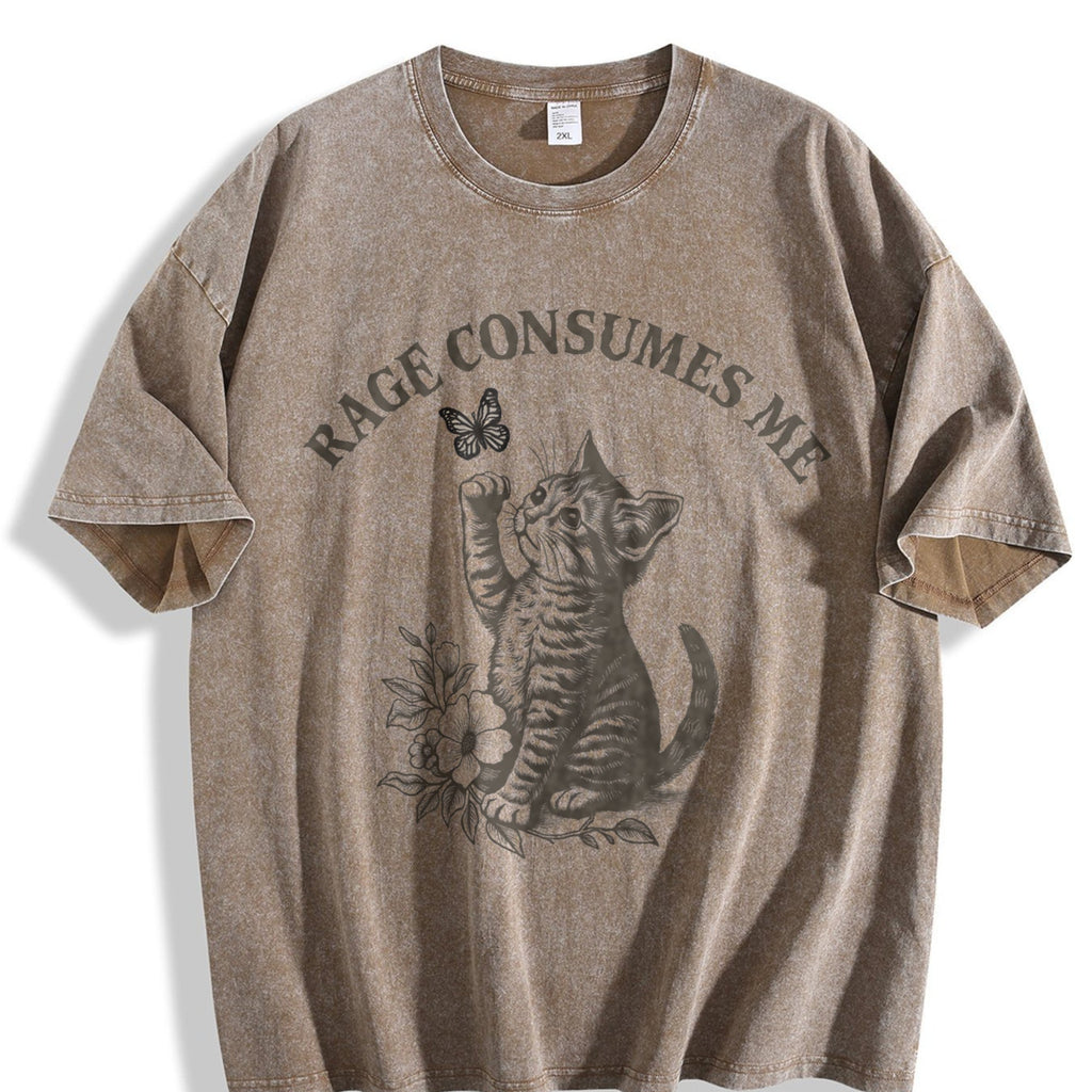 Rage Consumes Me Cat - Animal - Dark Humor USA Vintage product image 3
