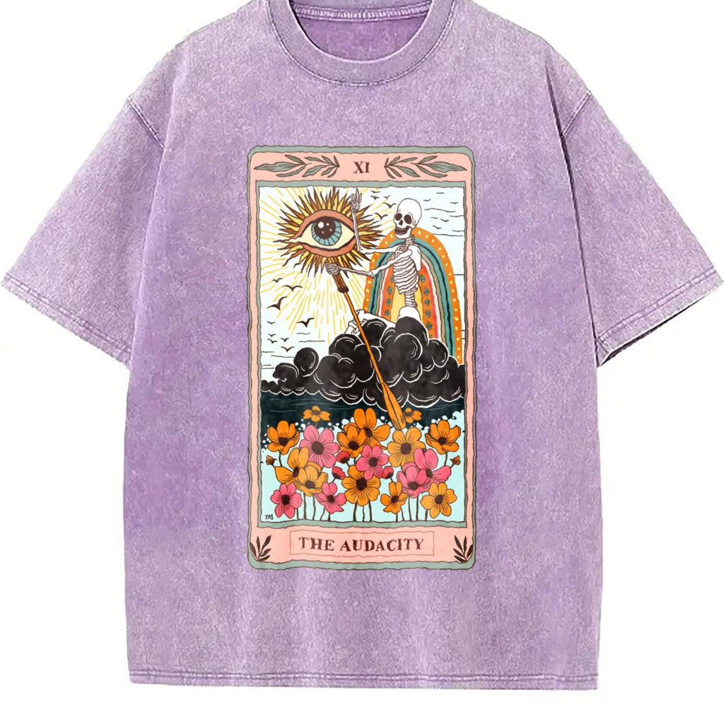 The Audacity Tarot Card Vintage Washed T-Shirt product image 6