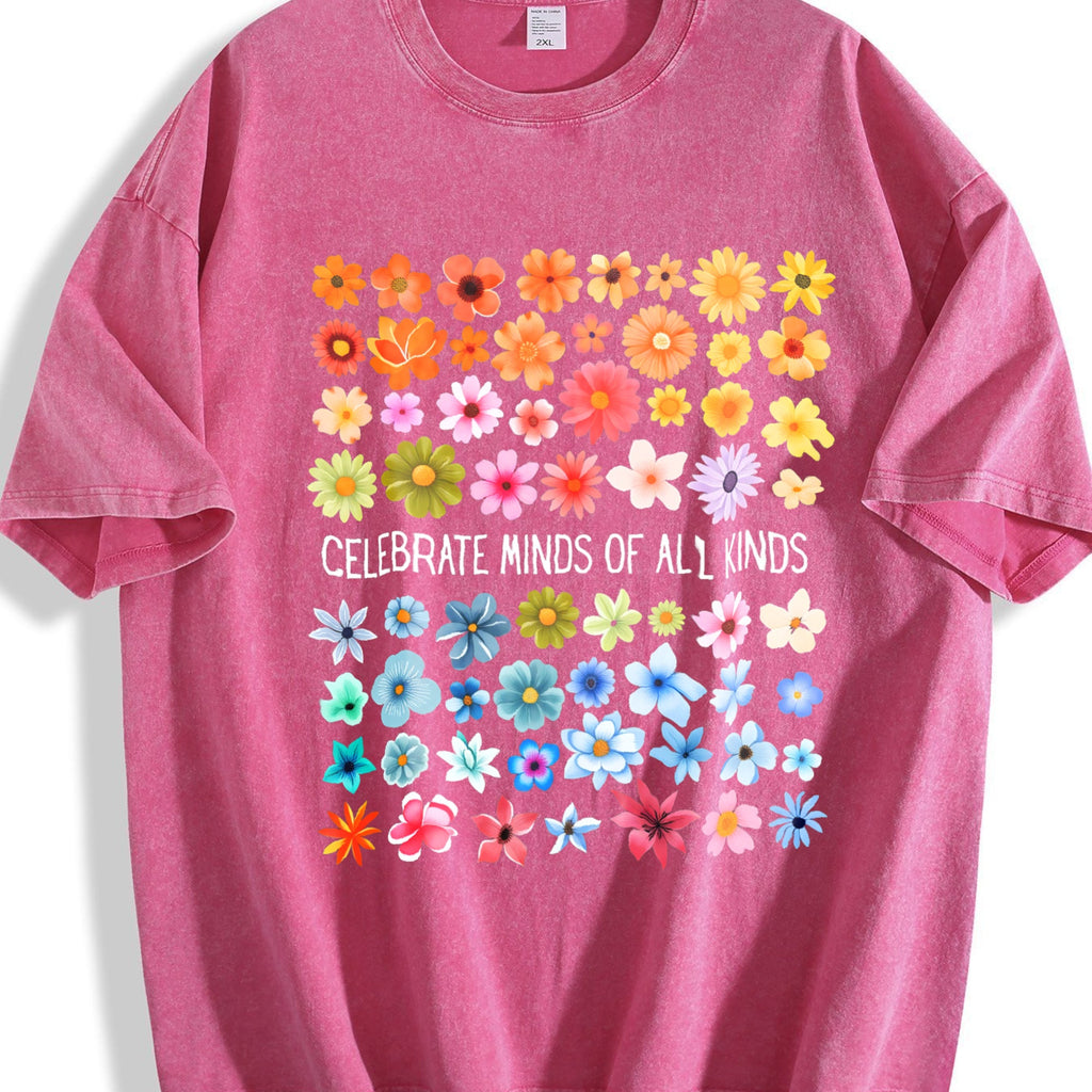 Celebrate Minds Of All Kinds Vintage Washed T-Shirt product image 7