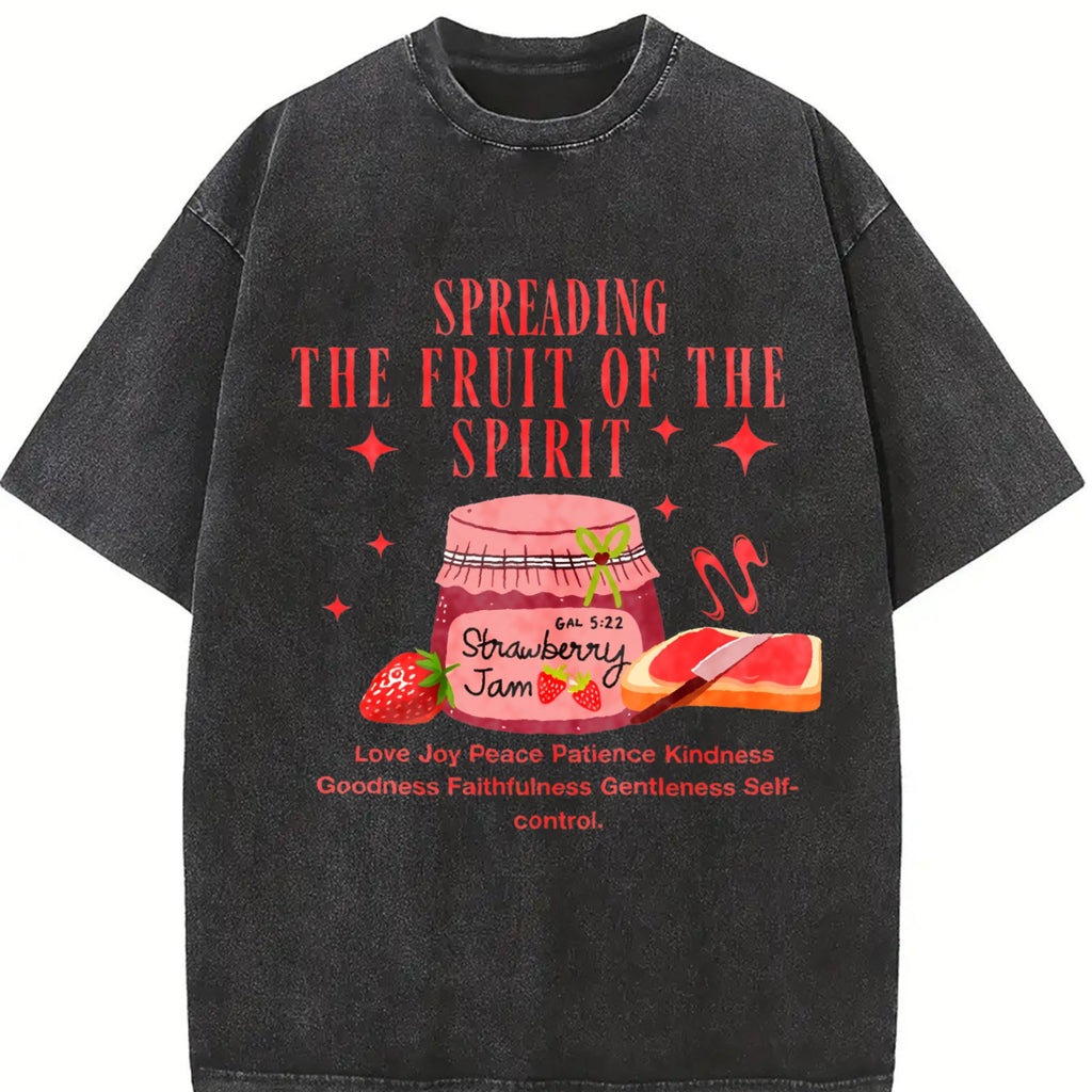 100 Strawberry Jam Vintage Washed T-Shirt product image 2