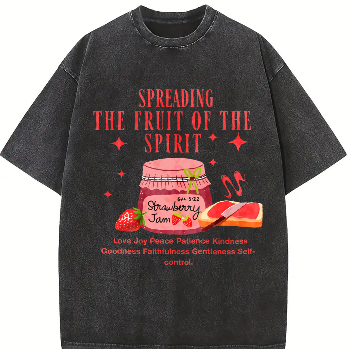 100 Strawberry Jam Vintage Washed T-Shirt product image 2