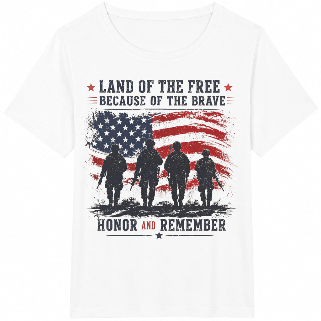 Land Of The Free Because Of Brave Cotton T-Shirt product image 2