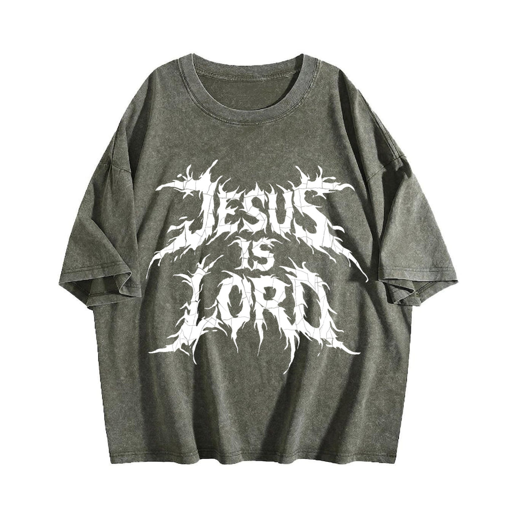 Jesus Is Lord Bold Metal Christian Faith Vintage Washed product image 4
