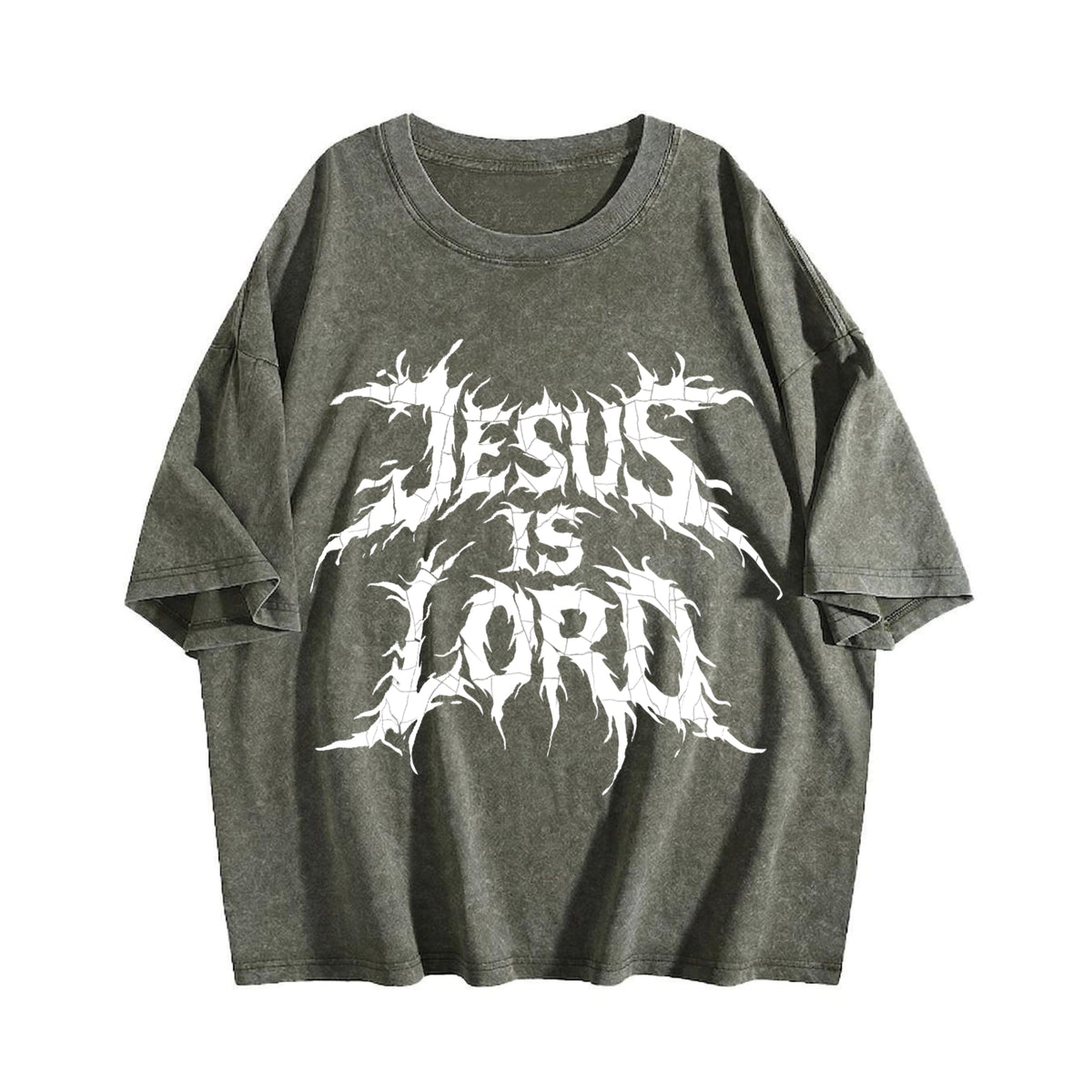 Jesus Is Lord Bold Metal Christian Faith Vintage Washed product image 4