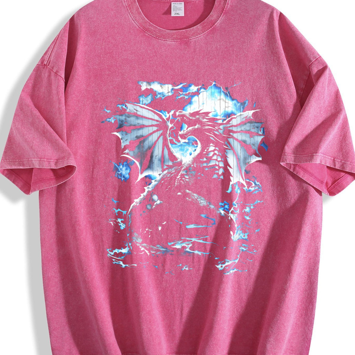 Y2K Dragon Lightning Fantasy Vintage Washed T-Shirt product image 7
