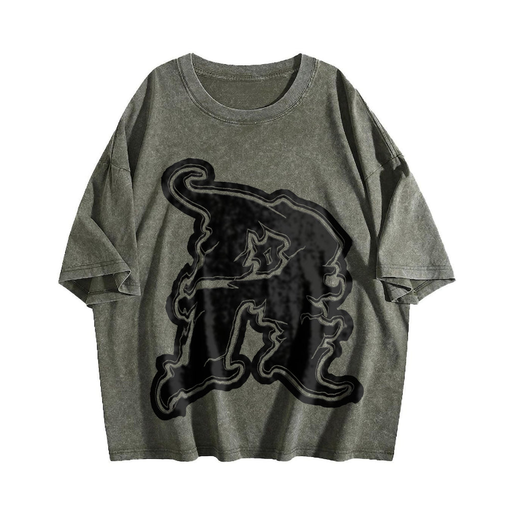 Wizard Hat Letter R Vintage Washed T-Shirt