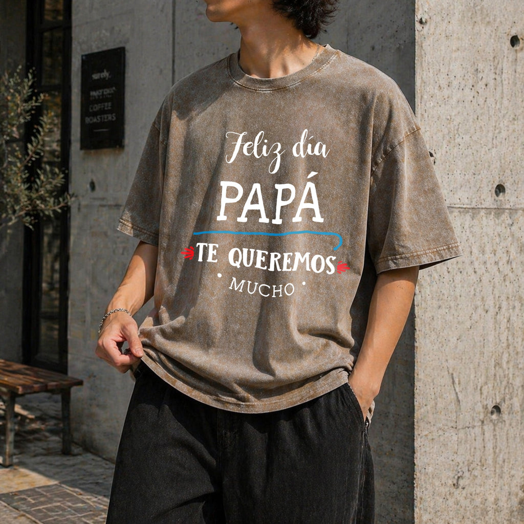 Navy Blue Quick-dry Vintage Washed T-Shirt product image 3