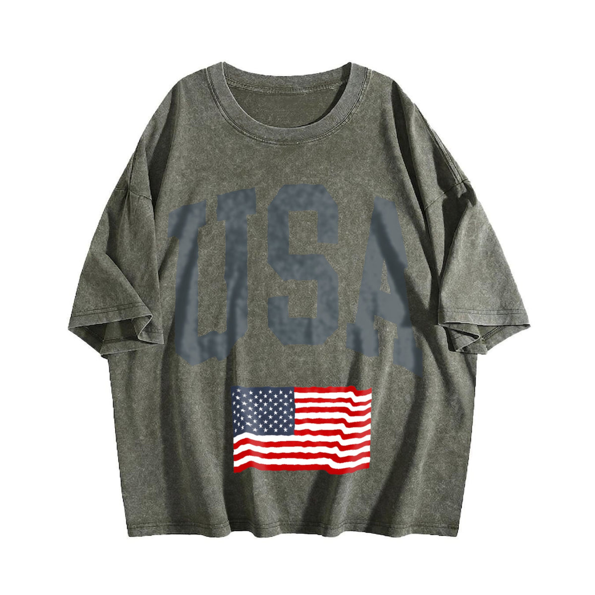 USA Flag - With Faded Aesthetic Vintage Washed T-Shirt product image 4