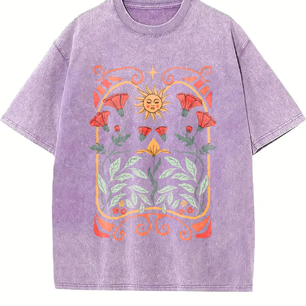 Boho Wildflowers Vintage Washed T-Shirt product image 6