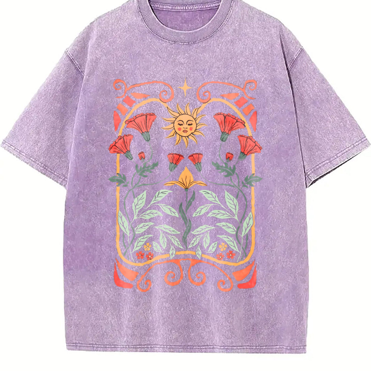 Boho Wildflowers Vintage Washed T-Shirt product image 6