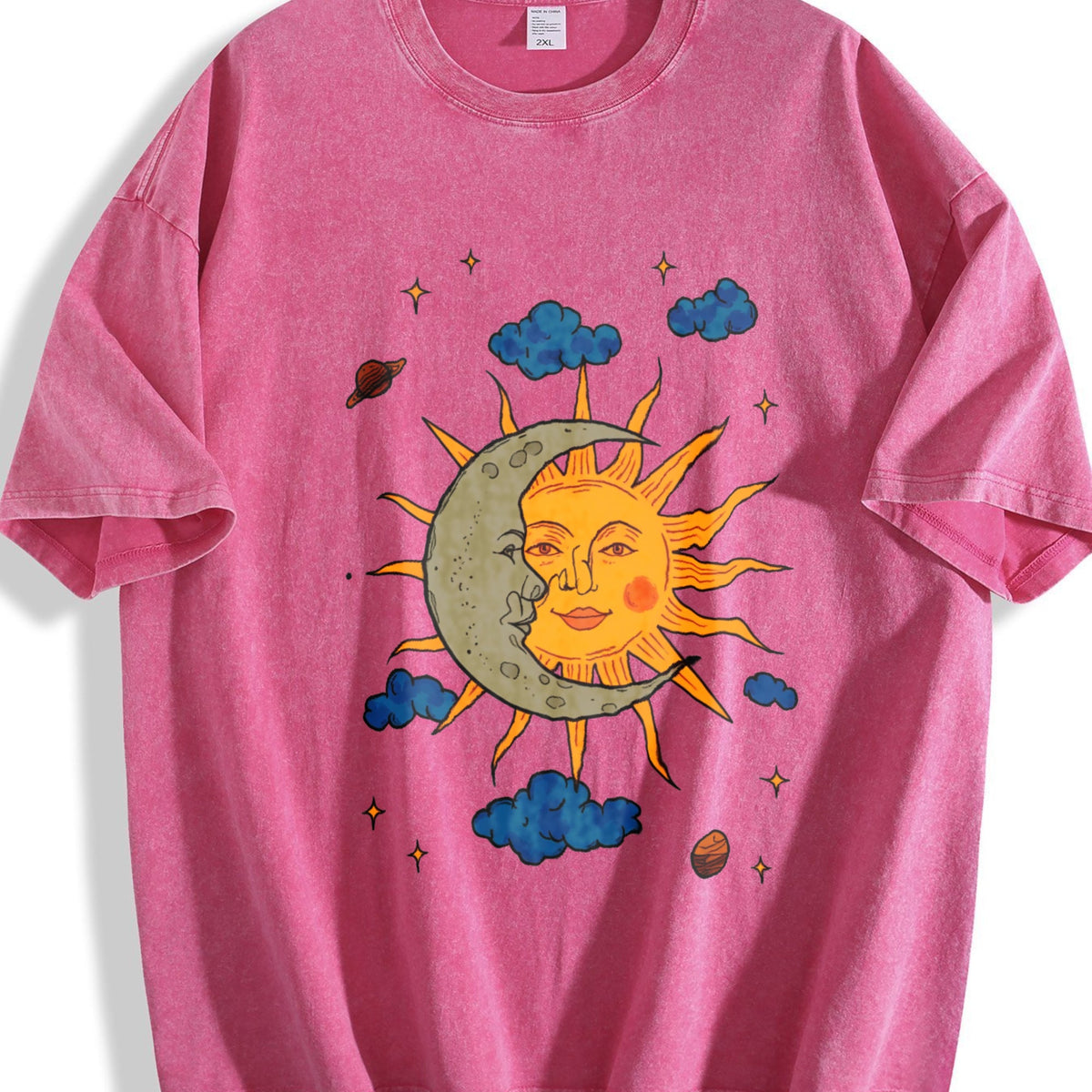 Sun Moon Celestial Vintage Washed T-Shirt product image 7