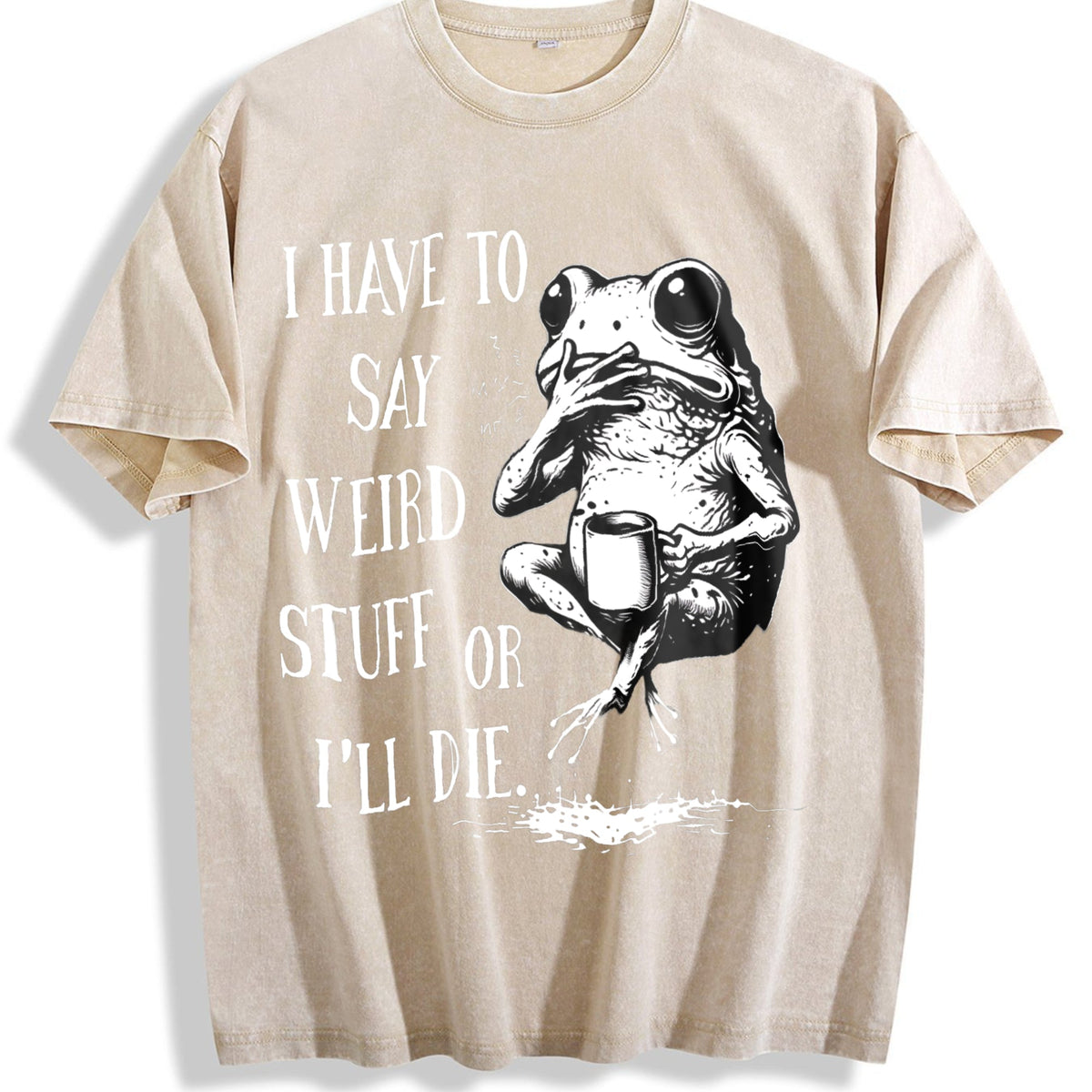 I Have To Say Weird Stuff Or I'll Die Frog Y2K Boxy Vintage product image 1
